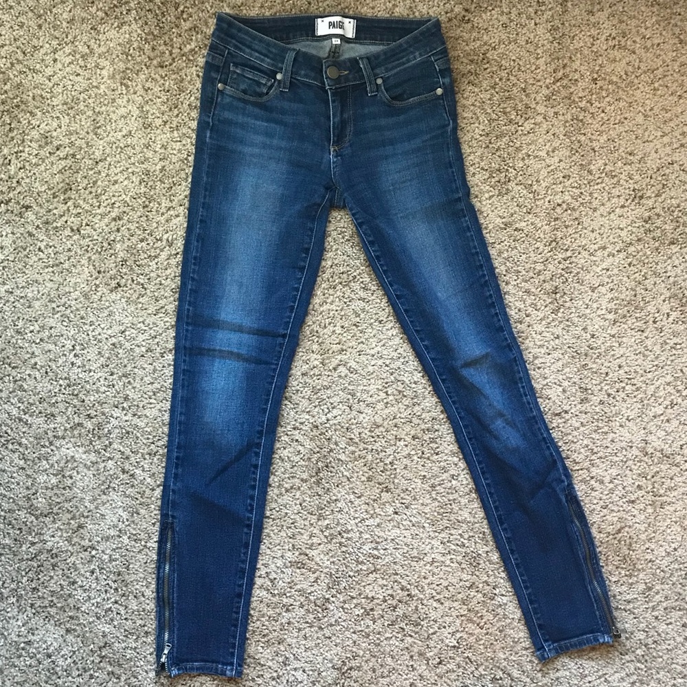 PAIGE ankle skinnies with zipper